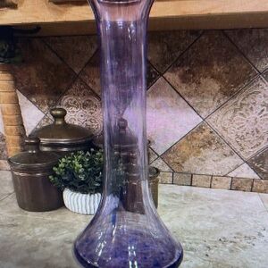 Elegant Purple Glass Vase